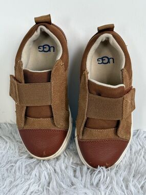 UGG Sneakers Shoes  Kids Suede Mesh Hook Loop Strap Sneakers  1117454T Size 10